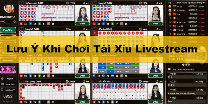 Những lưu ý khi tham gia tài xỉu livestream RIKVIP